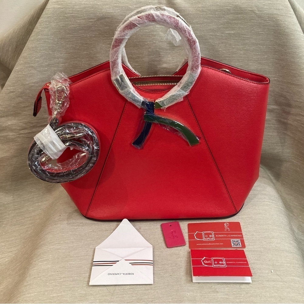 ROBERTA DI CAMERINO Handbag w/ Many Pockets and Compartments and Shoulder Strap